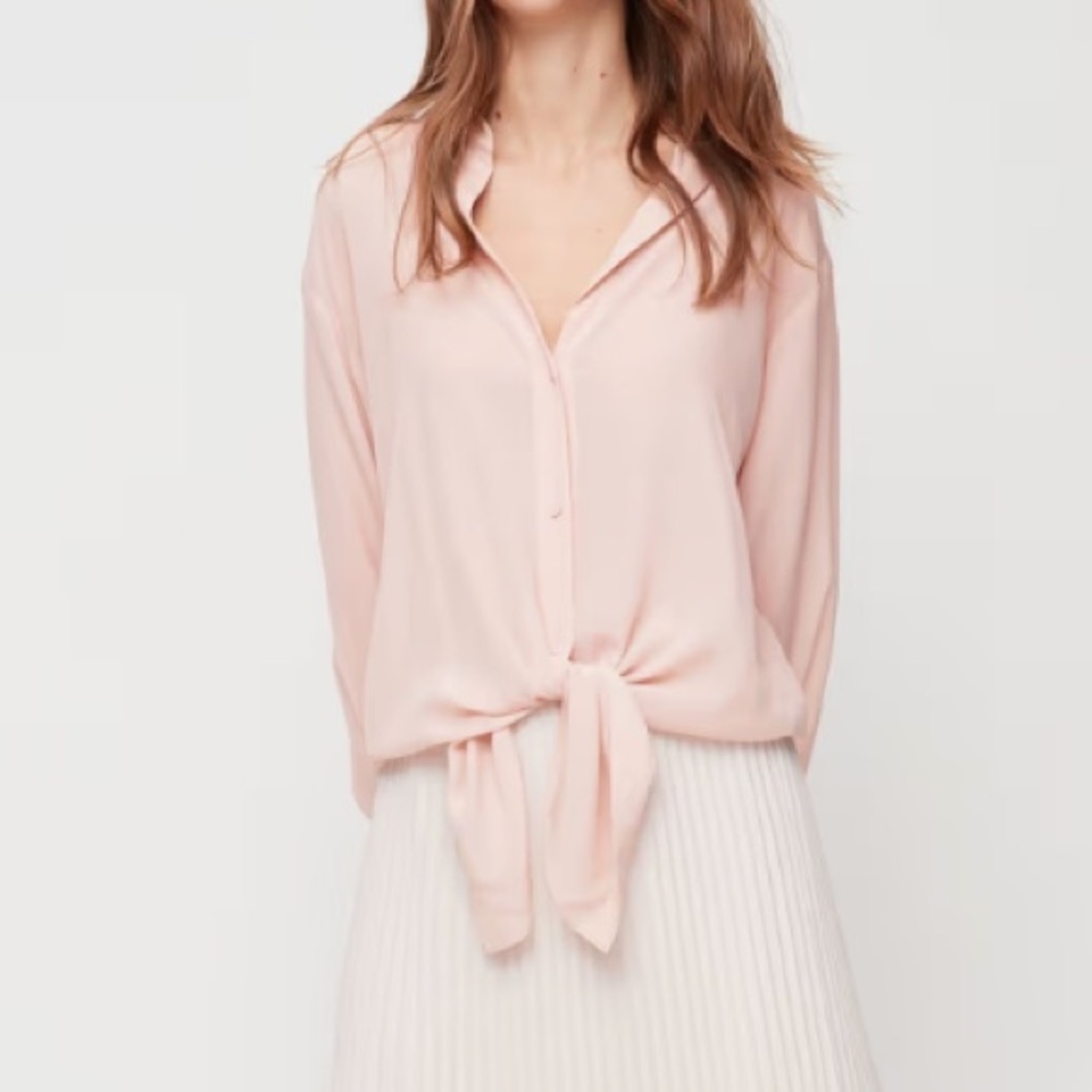 Aritzia Babaton Serge Shirt in Rose Quartz Size S